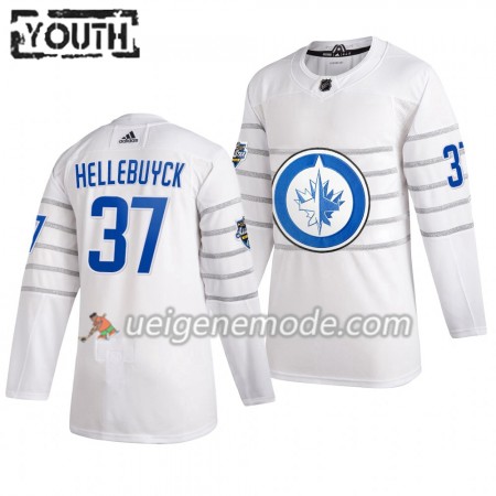 Kinder Winnipeg Jets Trikot Connor Hellebuyck 37 Weiß Adidas 2020 NHL All-Star Authentic